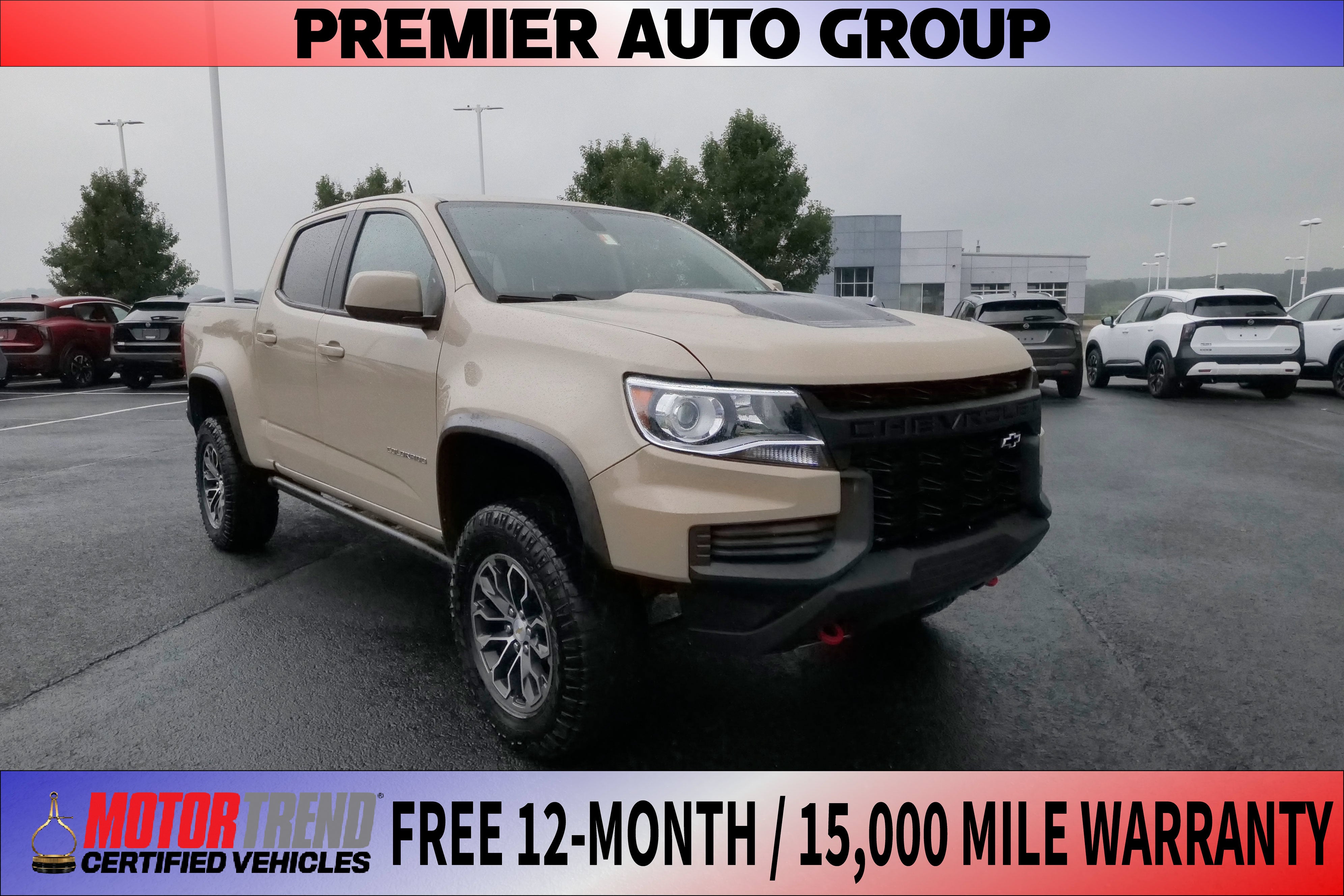 2021 Chevrolet Colorado 4WD ZR2 in Sand Dune Metallic — front three-quarter view