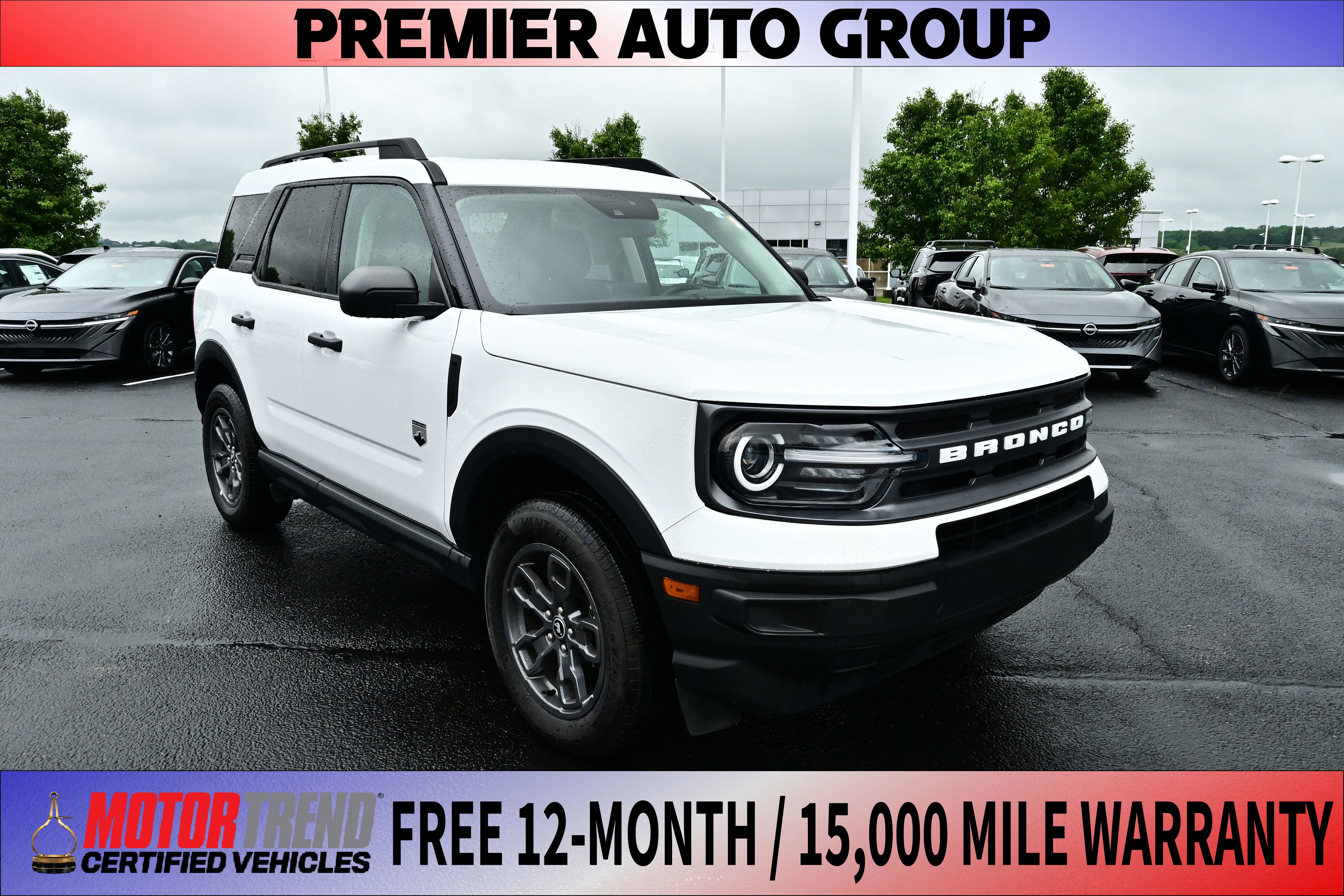 2024 Ford Bronco Sport Big Bend in Oxford White — front three-quarter view