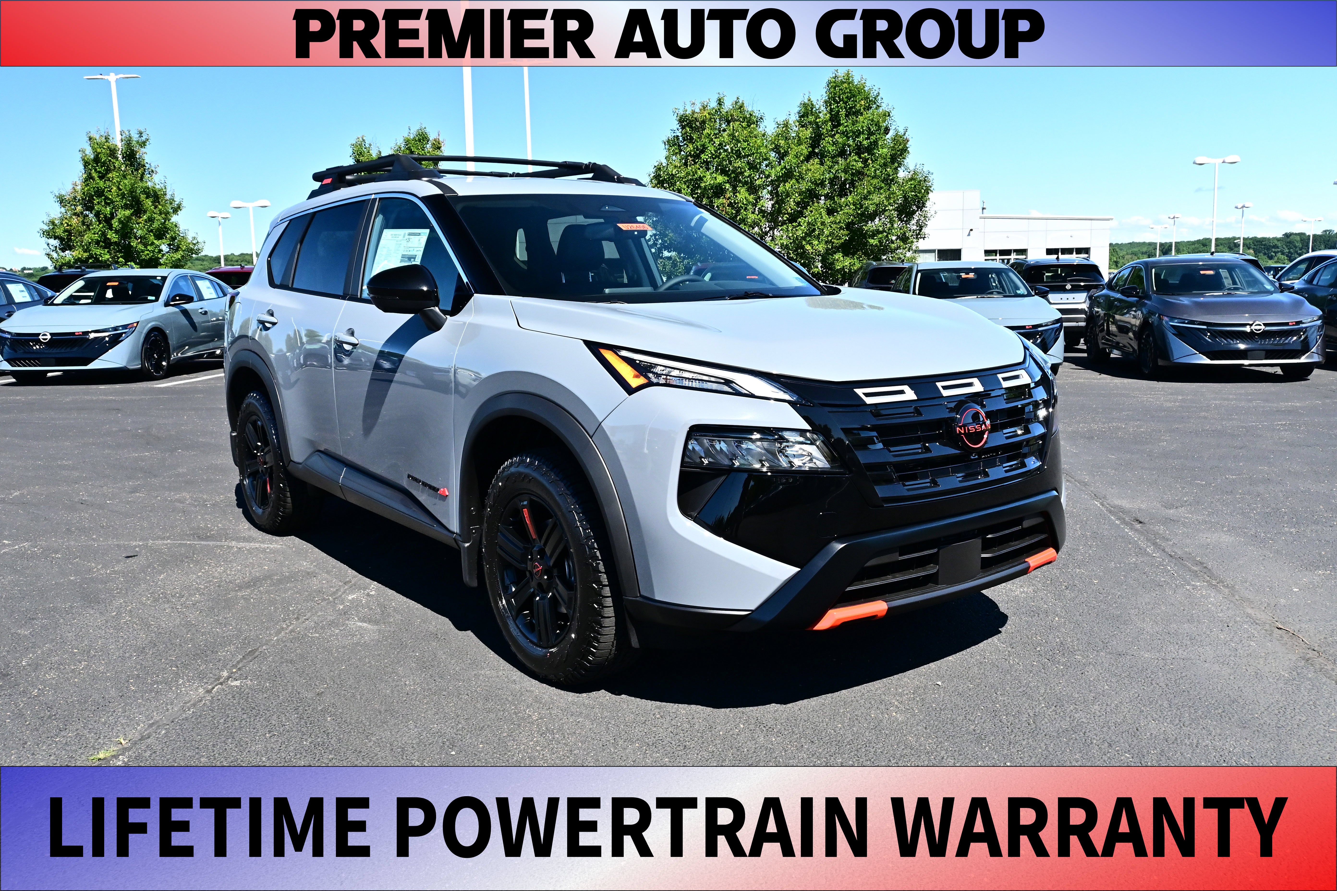2026 Nissan Rogue Rock Creek in Boulder Gray Pearl — front three-quarter view